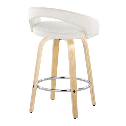 Majestic Office Furniture Upholstered 26" Fixed-Height Counter Stool - Set of 2