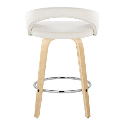 Majestic Office Furniture Upholstered 26" Fixed-Height Counter Stool - Set of 2