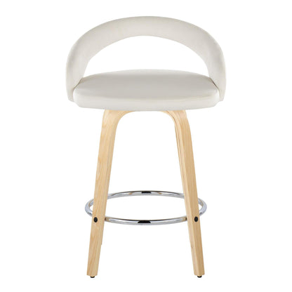 Majestic Office Furniture Upholstered 26" Fixed-Height Counter Stool - Set of 2