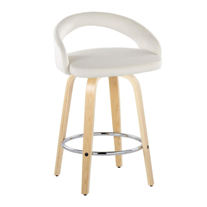 Majestic Office Furniture Upholstered 26" Fixed-Height Counter Stool - Set of 2