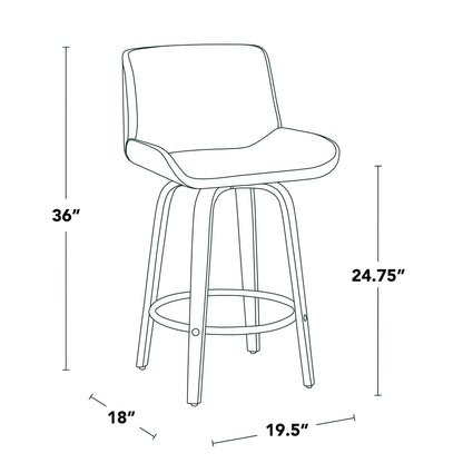 Majestic Office Furniture 25" Fixed-Height Counter Stool - Set of 2