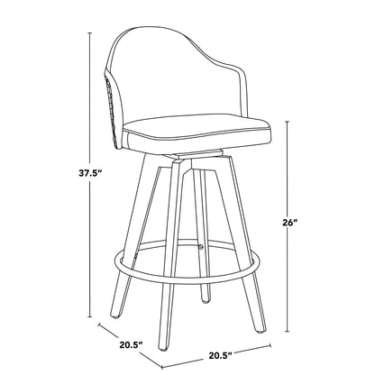 Majestic Office Furniture 26" Fixed-Height Counter Stool - Set of 2