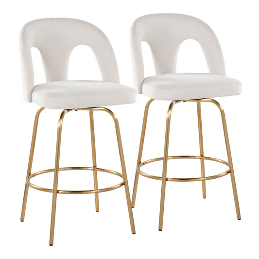 Majestic Office Furniture Upholstered 26" Fixed-Height Counter Stool - Set of 2
