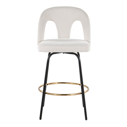 Majestic Office Furniture Upholstered 26" Fixed-Height Counter Stool - Set of 2