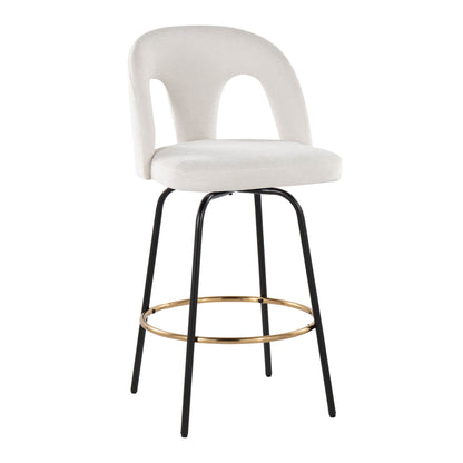 Majestic Office Furniture Upholstered 26" Fixed-Height Counter Stool - Set of 2