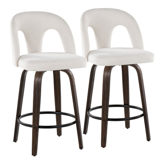 Majestic Office Furniture Upholstered 26" Fixed-Height Counter Stool - Set of 2