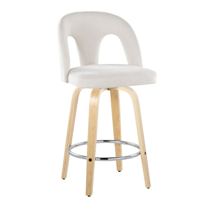 Majestic Office Furniture Upholstered 26" Fixed-Height Counter Stool - Set of 2