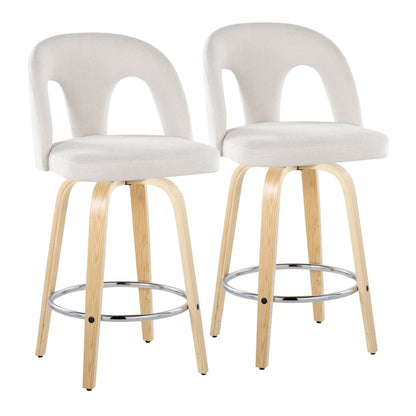 Majestic Office Furniture Upholstered 26" Fixed-Height Counter Stool - Set of 2
