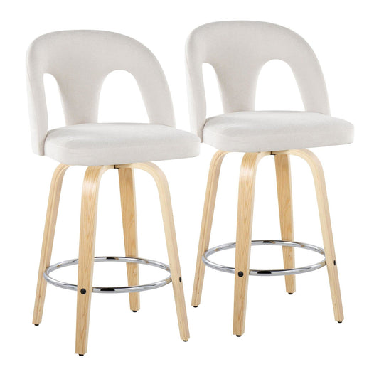 Majestic Office Furniture Upholstered 26" Fixed-Height Counter Stool - Set of 2