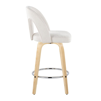 Majestic Office Furniture Upholstered 26" Fixed-Height Counter Stool - Set of 2