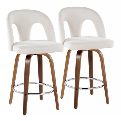 Majestic Office Furniture Upholstered 26" Fixed-Height Counter Stool - Set of 2