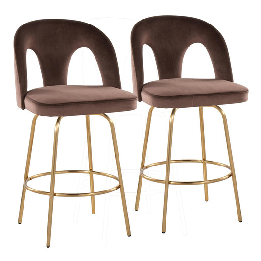 Majestic Office Furniture Upholstered 26" Fixed-Height Counter Stool - Set of 2