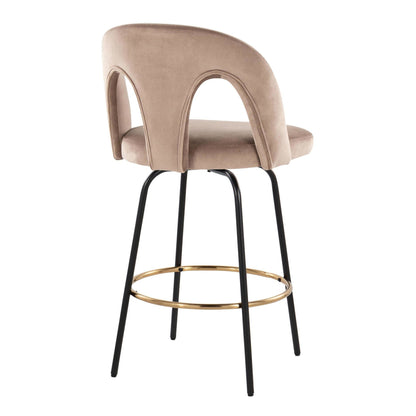 Majestic Office Furniture Upholstered 26" Fixed-Height Counter Stool - Set of 2