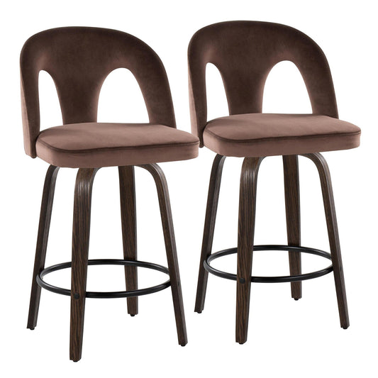 Majestic Office Furniture Upholstered 26" Fixed-Height Counter Stool - Set of 2