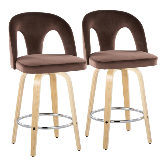 Majestic Office Furniture Upholstered 26" Fixed-Height Counter Stool - Set of 2