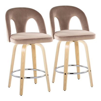 Majestic Office Furniture Upholstered 26" Fixed-Height Counter Stool - Set of 2