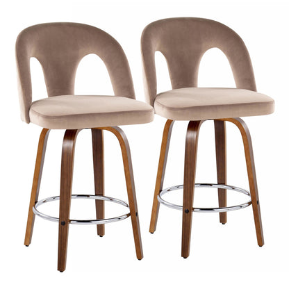 Majestic Office Furniture Upholstered 26" Fixed-Height Counter Stool - Set of 2
