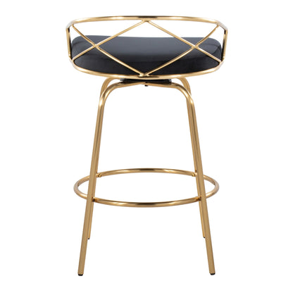 Majestic Office Furniture Glam 26" Fixed-Height Counter Stool - Set of 2