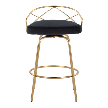 Majestic Office Furniture Glam 26" Fixed-Height Counter Stool - Set of 2