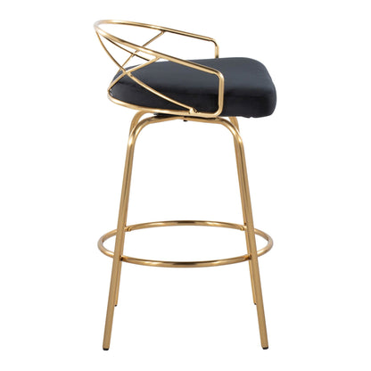 Majestic Office Furniture Glam 26" Fixed-Height Counter Stool - Set of 2