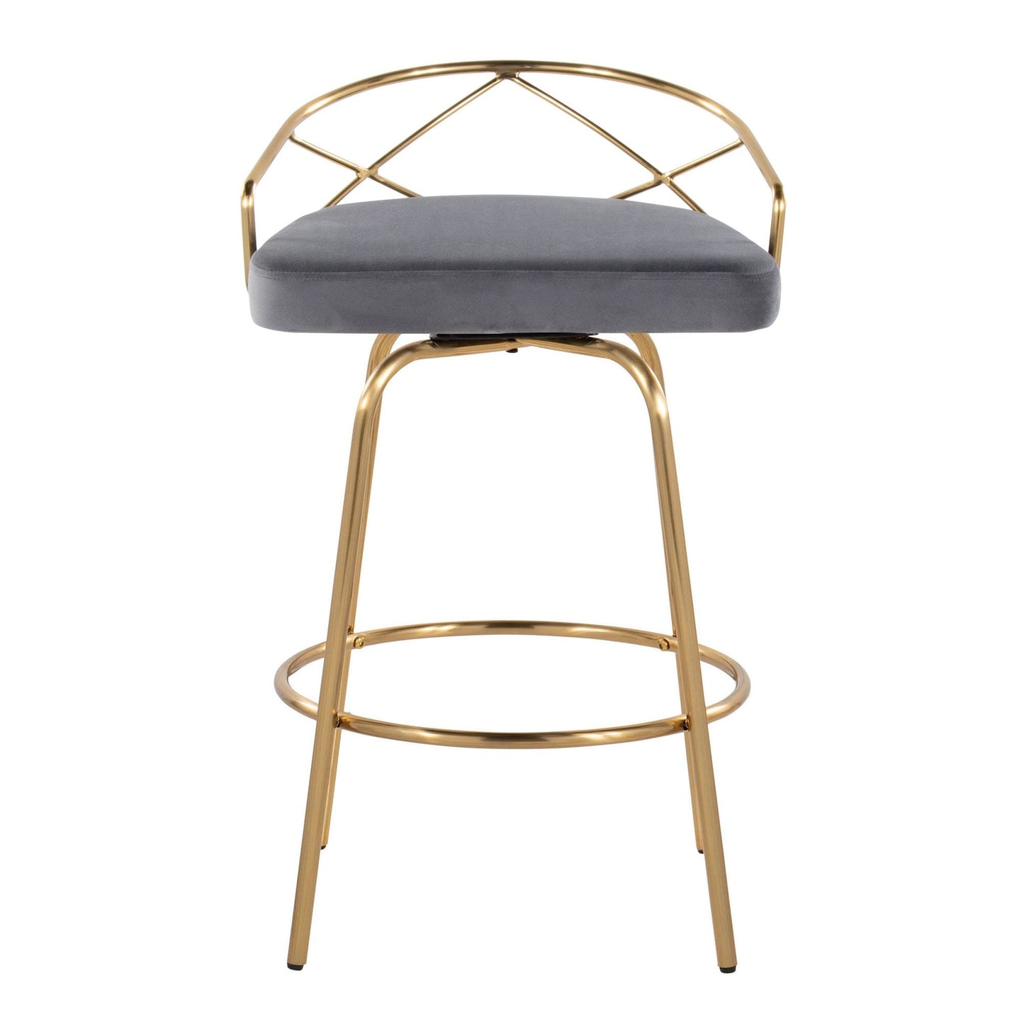 Majestic Office Furniture Glam 26" Fixed-Height Counter Stool - Set of 2