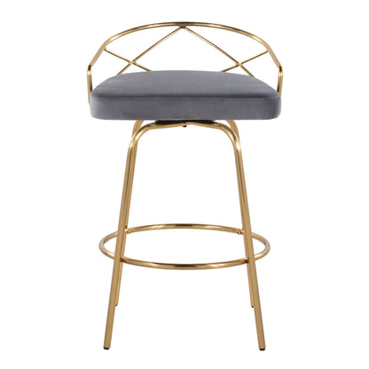 Majestic Office Furniture Glam 26" Fixed-Height Counter Stool - Set of 2