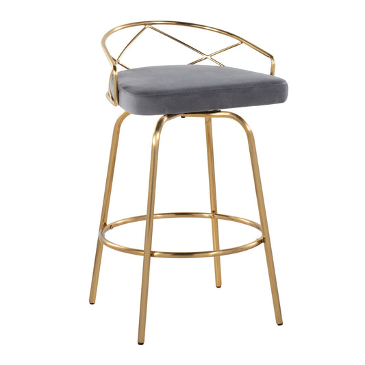 Majestic Office Furniture Glam 26" Fixed-Height Counter Stool - Set of 2