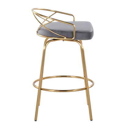 Majestic Office Furniture Glam 26" Fixed-Height Counter Stool - Set of 2