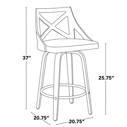 Majestic Office Furniture 26" Fixed-Height Counter Stool - Set of 2
