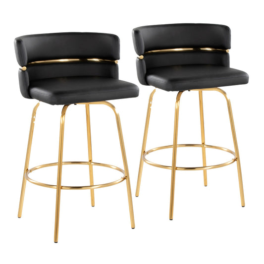 Majestic Office Furniture Claire 26" Fixed-Height Counter Stool - Set of 2