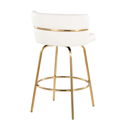 Majestic Office Furniture Claire 26" Fixed-Height Counter Stool - Set of 2