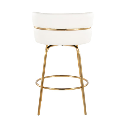 Majestic Office Furniture Claire 26" Fixed-Height Counter Stool - Set of 2