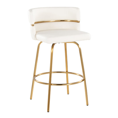 Majestic Office Furniture Claire 26" Fixed-Height Counter Stool - Set of 2