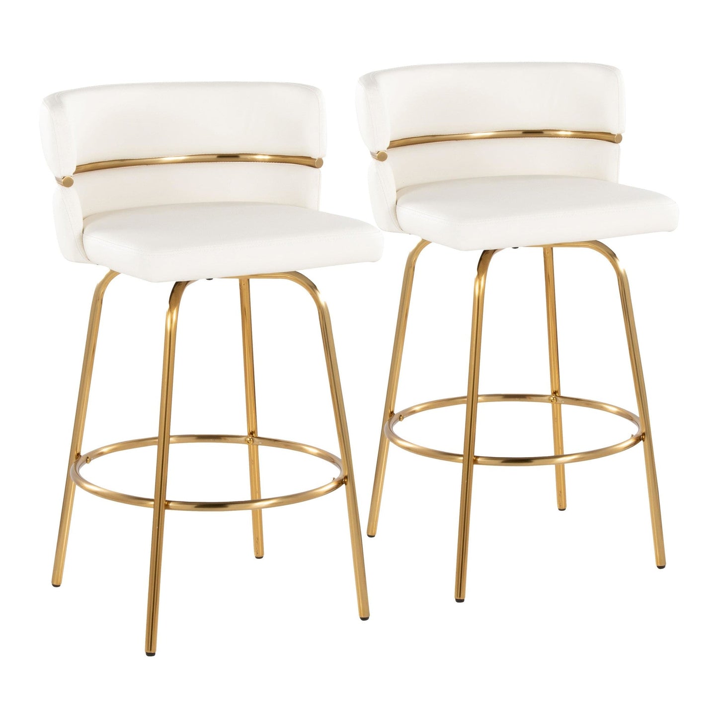 Majestic Office Furniture Claire 26" Fixed-Height Counter Stool - Set of 2