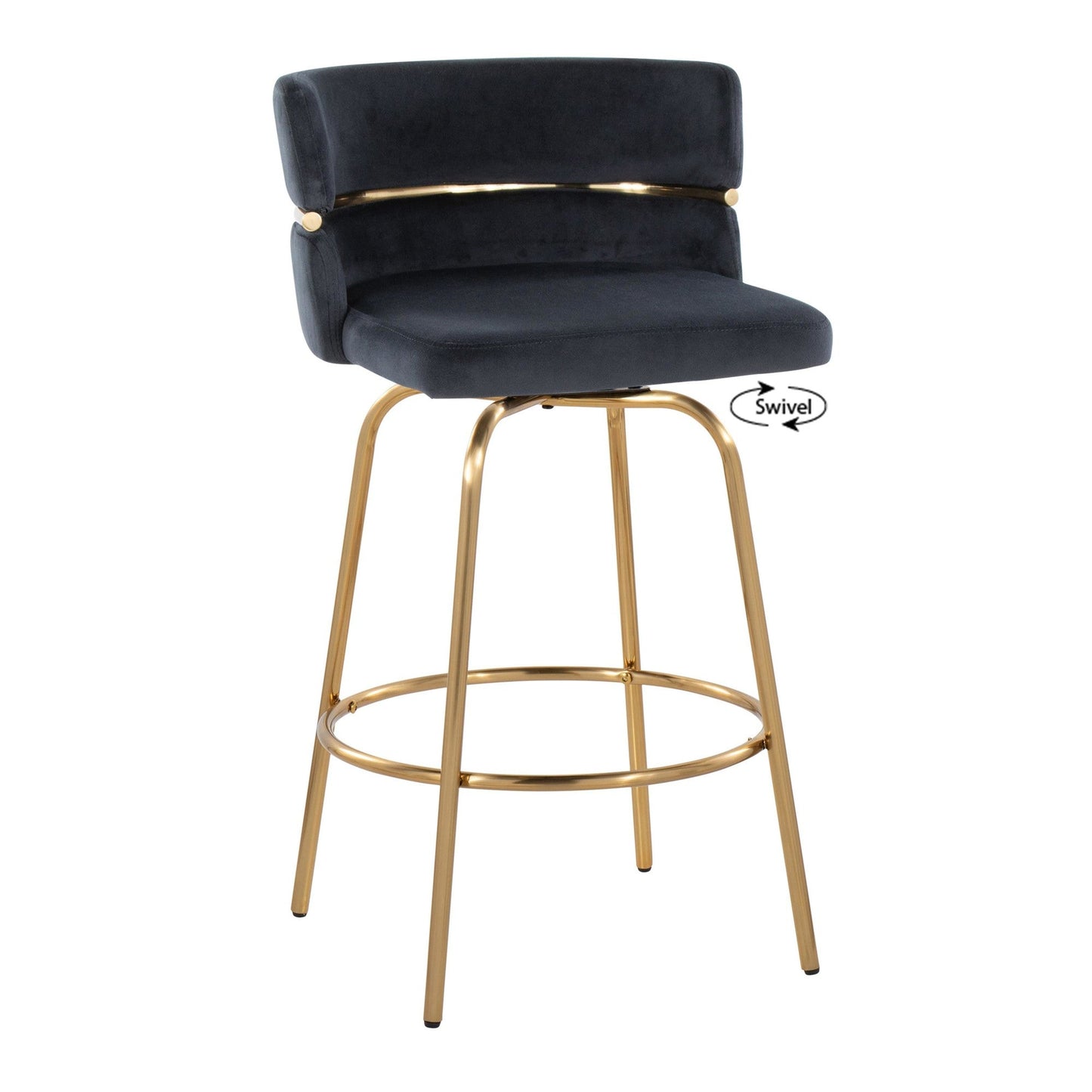 Majestic Office Furniture Claire 26" Fixed-Height Counter Stool - Set of 2
