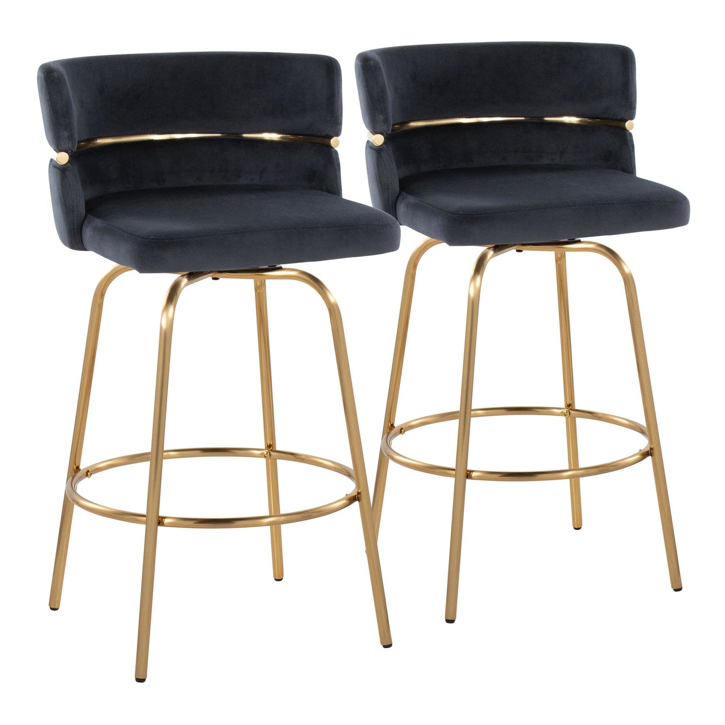 Majestic Office Furniture Claire 26" Fixed-Height Counter Stool - Set of 2