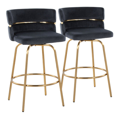Majestic Office Furniture Claire 26" Fixed-Height Counter Stool - Set of 2