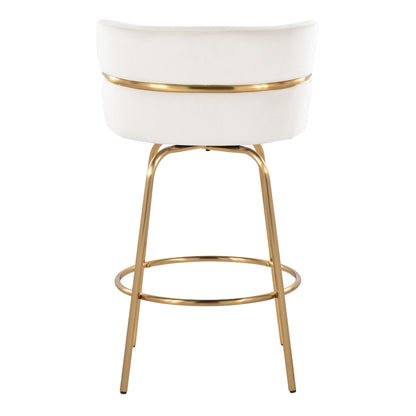Majestic Office Furniture Claire 26" Fixed-Height Counter Stool - Set of 2