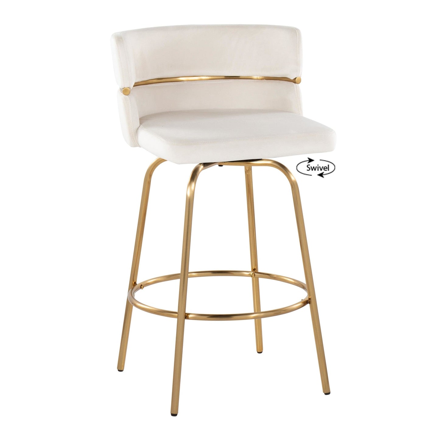 Majestic Office Furniture Claire 26" Fixed-Height Counter Stool - Set of 2