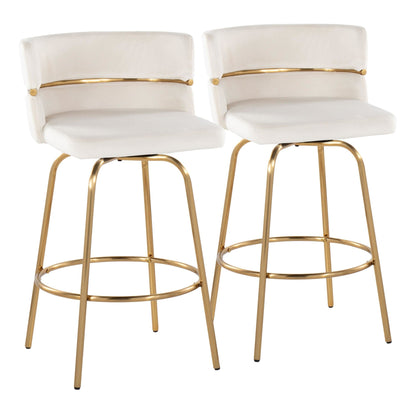 Majestic Office Furniture Claire 26" Fixed-Height Counter Stool - Set of 2