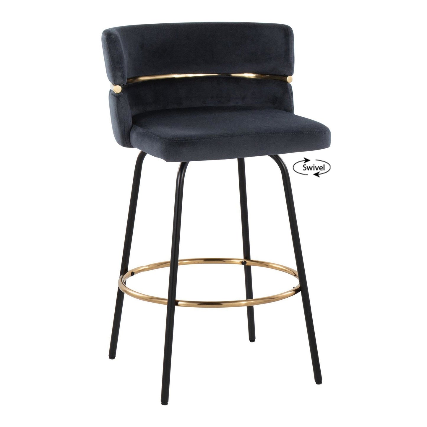 Majestic Office Furniture Claire 26" Fixed-Height Counter Stool - Set of 2