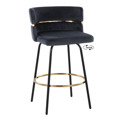 Majestic Office Furniture Claire 26" Fixed-Height Counter Stool - Set of 2