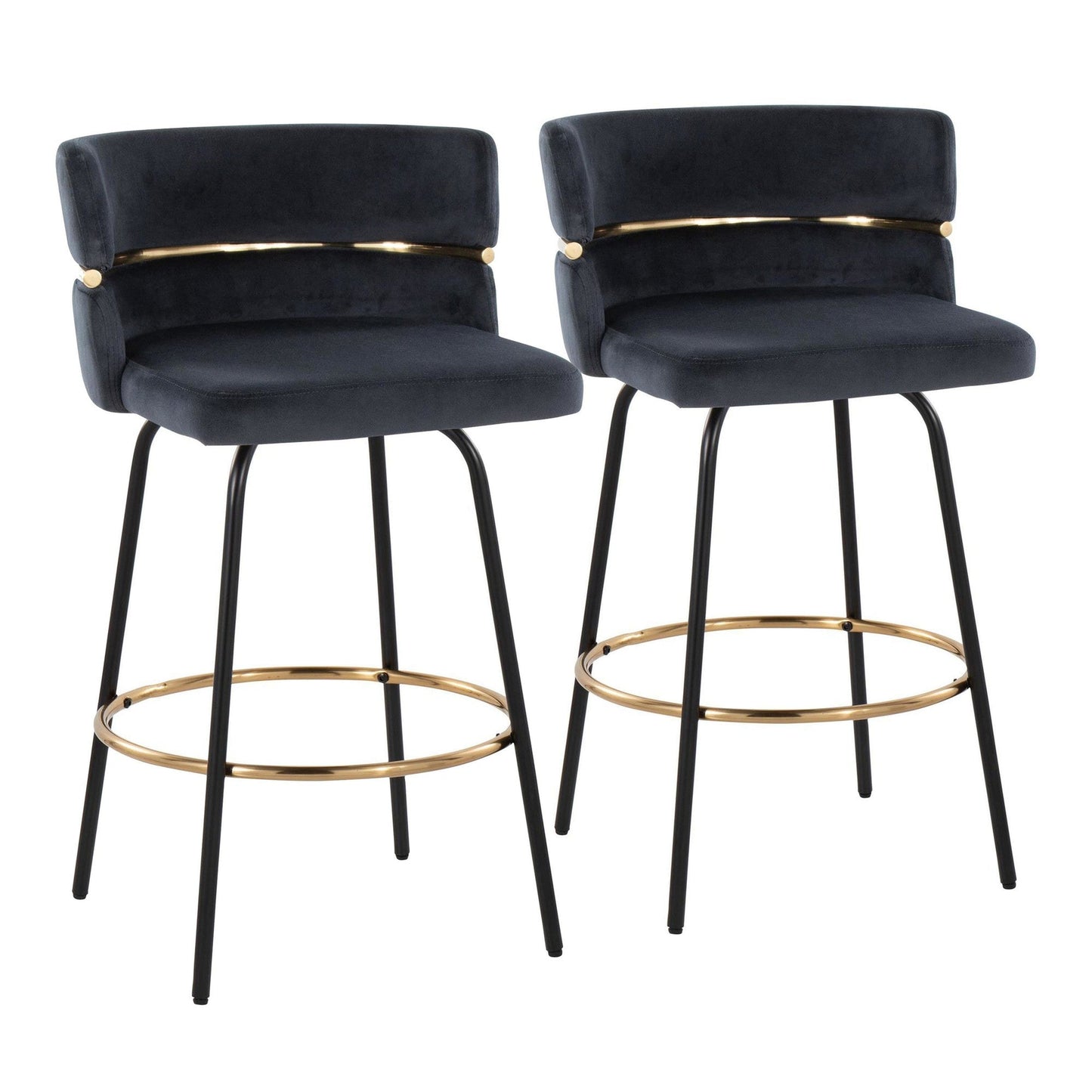 Majestic Office Furniture Claire 26" Fixed-Height Counter Stool - Set of 2