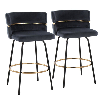 Majestic Office Furniture Claire 26" Fixed-Height Counter Stool - Set of 2