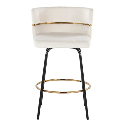 Majestic Office Furniture Claire 26" Fixed-Height Counter Stool - Set of 2