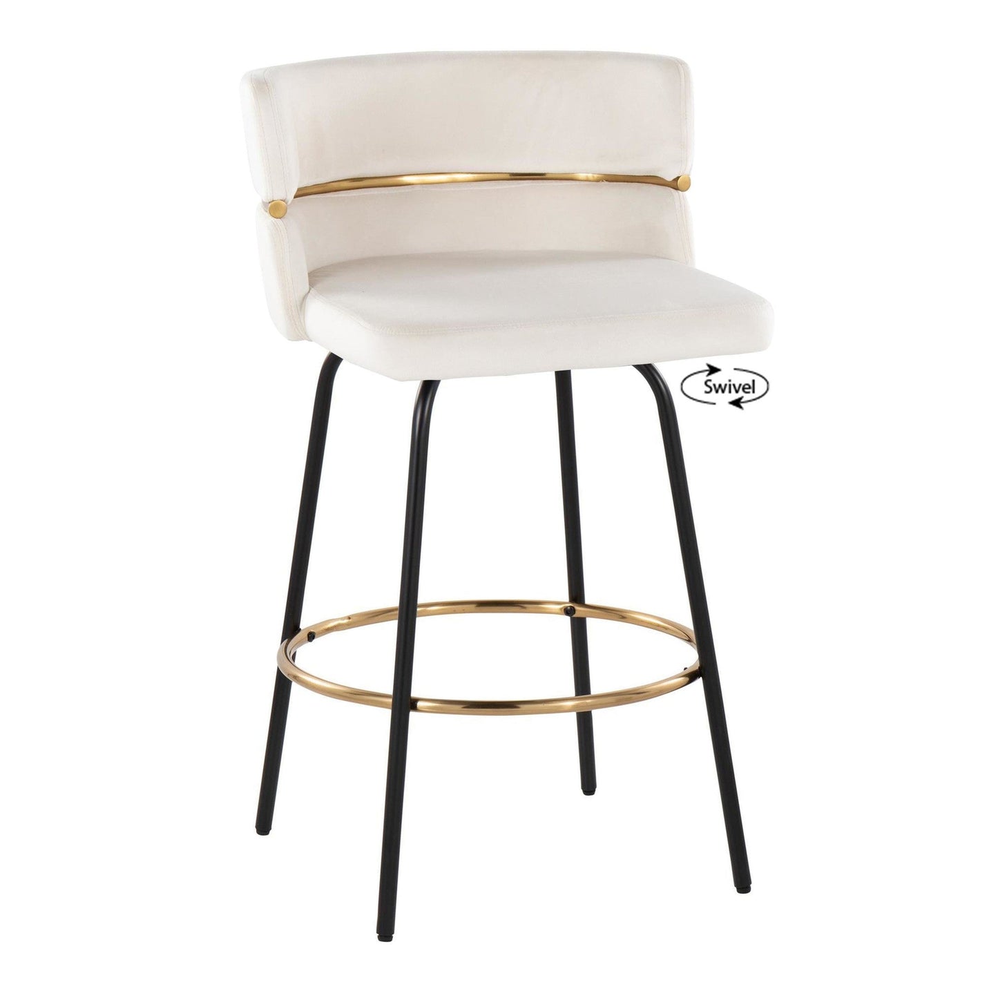 Majestic Office Furniture Claire 26" Fixed-Height Counter Stool - Set of 2