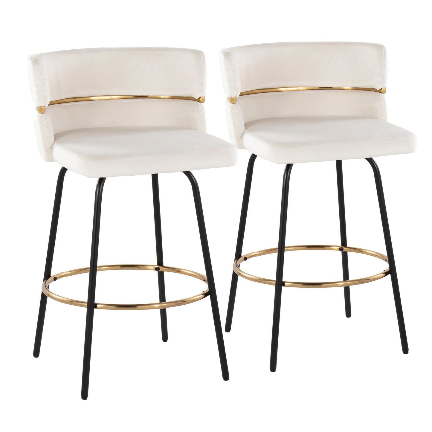 Majestic Office Furniture Claire 26" Fixed-Height Counter Stool - Set of 2