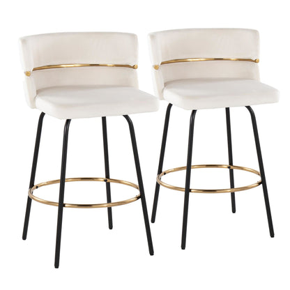 Majestic Office Furniture Claire 26" Fixed-Height Counter Stool - Set of 2
