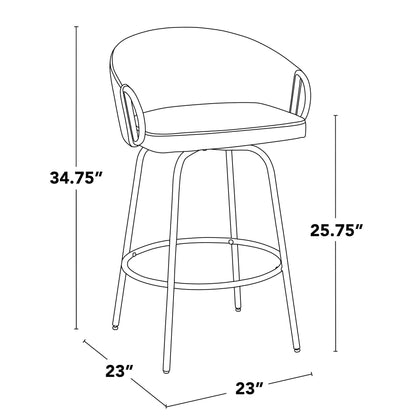 Majestic Office Furniture 26" Fixed-Height Counter Stool - Set of 2