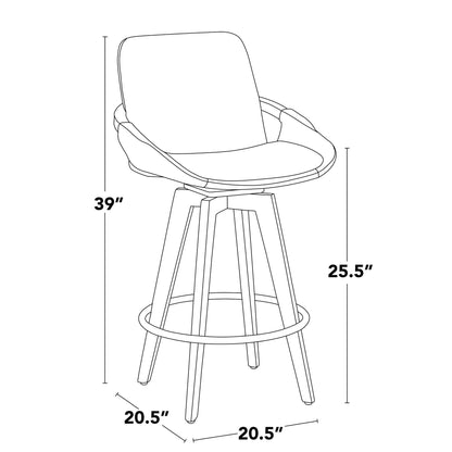 Majestic Office Furniture 26" Fixed-Height Counter Stool